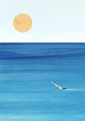 Solitary Ocean Swimmer