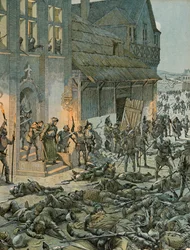 History of Belgium: On the night of 27 to 28 October 1468 six hundred Franchimontonis surprise the French soldiers of Charles the Temerary (1433-1477) and Louis XI (1423-1483) in their camp
