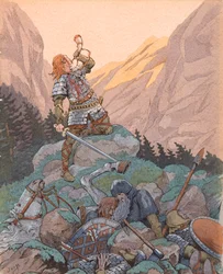 Roland at the Battle of Roncesvaux in 778