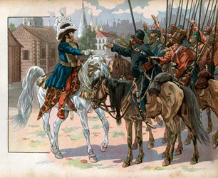 Joachim Murat in Moscow offers a watch to Russians