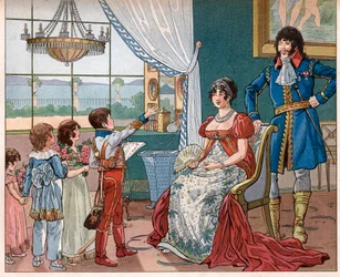 Joachim Murat (1767-1815) with His Wife Caroline Bonaparte (1782-1839) and Their Children (Achilles)