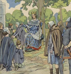 King Louis IX of France dispensing justice