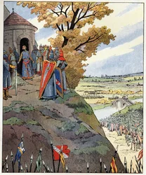 My crown to the brave words of King Philip II said Philip Augustus to the lords before the victory of the Battle of Bouvines on July 27