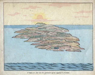 Once upon a time there was a scented island called Corsica (Corsica) - lithograph by Job (Jacques Onfroy de Breville) from 