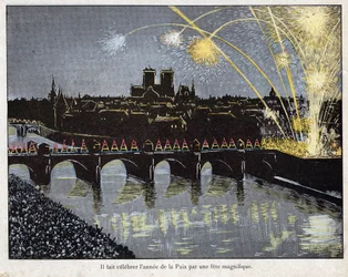 Festival of Peace on 9 November 1801 - lithograph by Job (Jacques Onfroy de Breville) from 